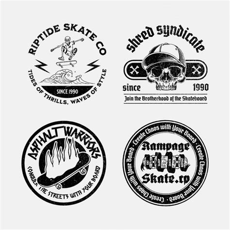 Vintage Skate Brand Logo Collection Logo Design Template Customize