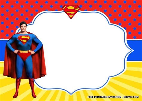 Free Superhero Superman Birthday Invitation Templates Artofit