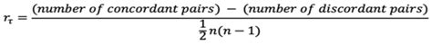 Kendalls 1938 Tau Correlation Coefficient Formula Download