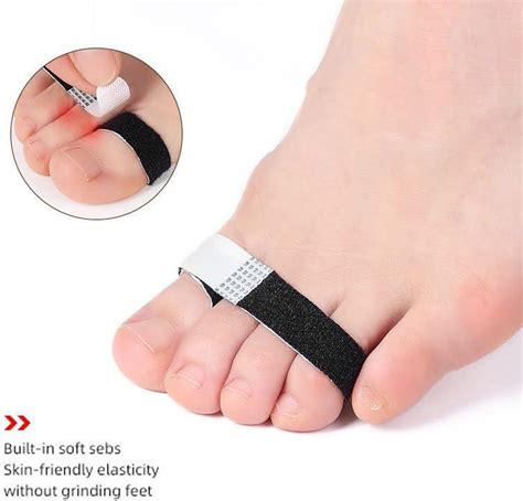 Vieel Reusable Fabric Hammer Toe Wraps Toe Corrector Protectors