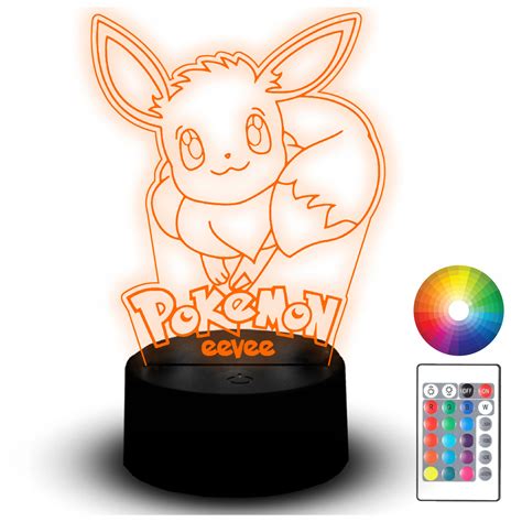 LAMPKA NOCNA LED POKEMON GO EEVEE IMIĘ 3D 12784146608 Allegro pl