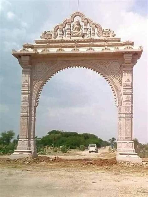 Antique Pink Sandstone Entrance Gate For Temple At Best Price In Dausa