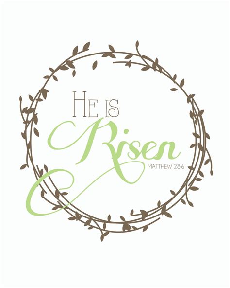 Printable He Is Risen Wall Art Etsy