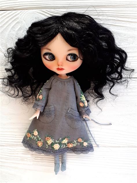 Coarse Mohair Weft Wavy Black Doll Hair Doll Making Waldorf Etsy