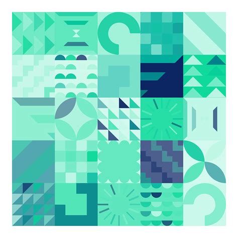 Geometric shapes pattern on Behance