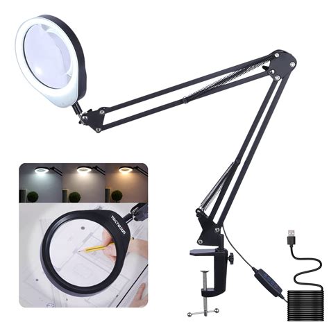 Buy Yoctosun 5 Inch Magnifying Glass Lamp And Table Clamp5x8 Diopter K9 Optical Glass Lens 3