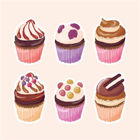 Vector Hand Drawn Cupcakes 169260 Vector Art At Vecteezy