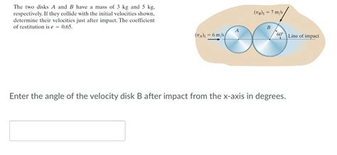 Solved The Two Disks A And B Have A Mass Of 3kg And 5kg Chegg