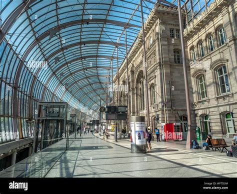 Strasbourg, France - July 25, 2018: Interior of the Strasbourg train ...