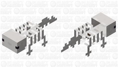 Skeleton Axolotl Minecraft Mob Skin