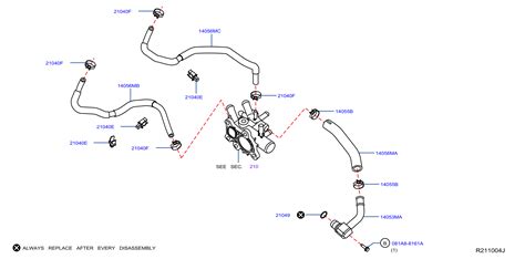 Nissan Pathfinder Engine Coolant Hose Ky B Hoffman Nissan