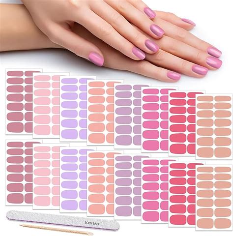 Amazon Danneasy Sheets Nail Polish Stickers Solid Color Full