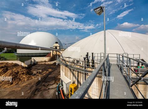 Biogas Plant Gas Storage With Dome Fermenter Tanks For The