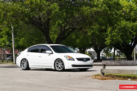 Low And Clean Nissan Altima Fitted With Classy Custom Wheels By Vossen