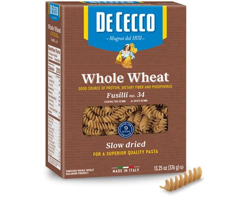 Fusilli No Whole Wheat Pasta De Cecco Usa