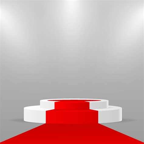 Winner podium. Vector geometric platform. red technology background ...