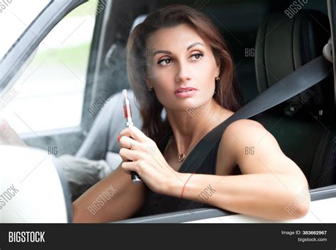 Pretty Woman Smoking E Image Photo Free Trial Bigstock