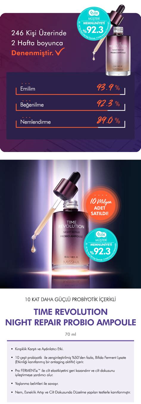 Missha Time Revolution Night Repair Probio Ampoule (Big Size)