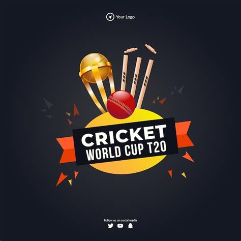 Premium Vector Banner Design Of Cricket World Cup T20 Championship