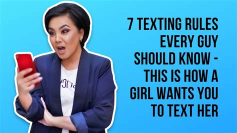 7 Texting Rules Every Guy Should Know This Is How A Girl Wants You To Text Her Youtube