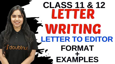 Letter Writing Letter To Editor Format Class 11 And 12 Letter Writing In English Formal