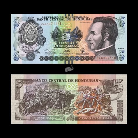 Honduras 5 Lempiras 2019 P 98 UNC Bank Note TNCN Hobby Store