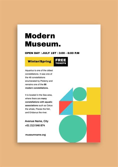 Free Museum Brochure Modern template to edit