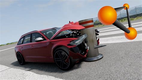 Cars Vs Bollard Beamng Drive Youtube