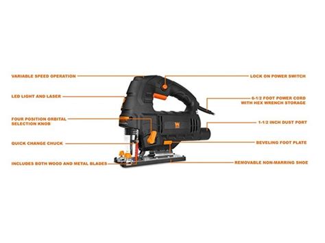 WEN 6 6 Orbital Jig Saw With Laser