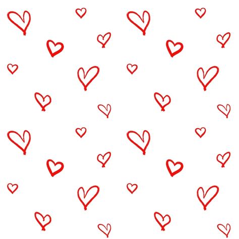 Premium Vector Endless Pattern With Hearts On A White Background