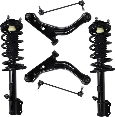 6pc Front Struts Control Arms Sway Bar Links Suspension Kit