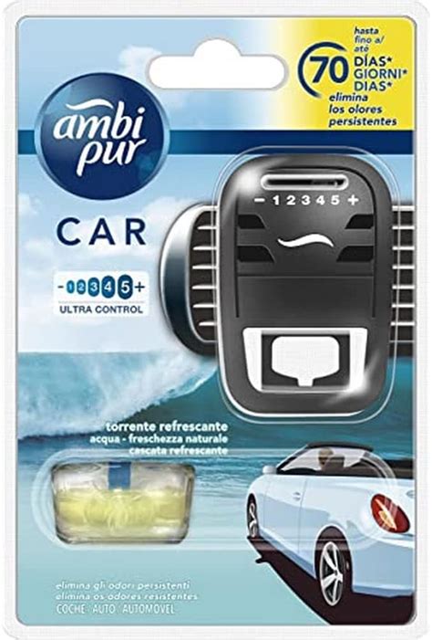 Amazon fr AMBI PUR Car Désodorisant pour Voiture Eau Fraîcheur