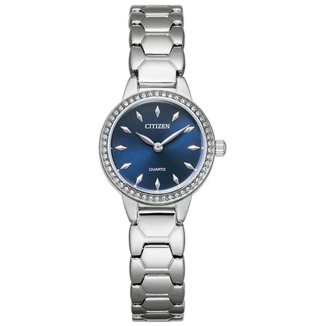 Citizen Womens Stainless Steel Blue Dial Watch Ez7010 56l