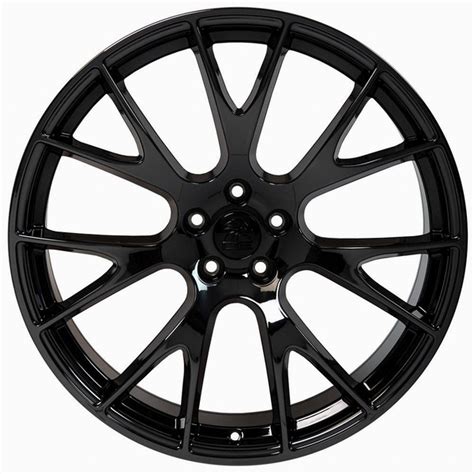 20 Wheel For Challenger Hellcat Replica Wheel Dg15 20x9 Gloss Black