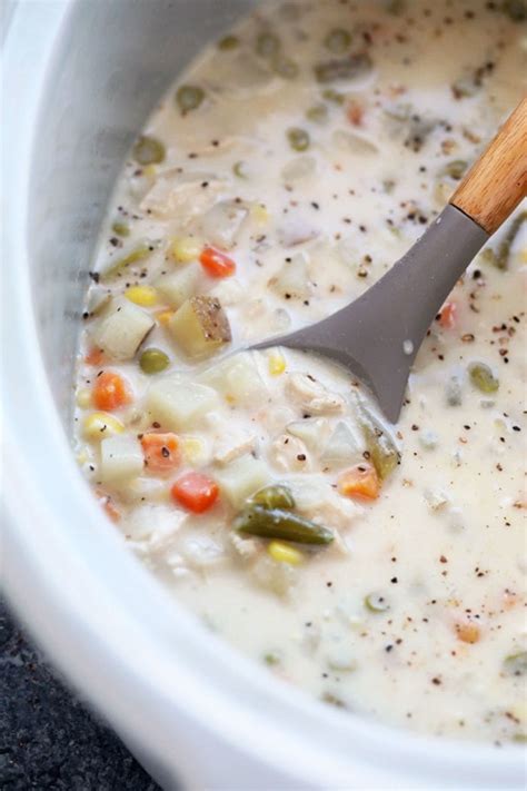 Slow Cooker Chicken Pot Pie Soup Fit Foodie Finds