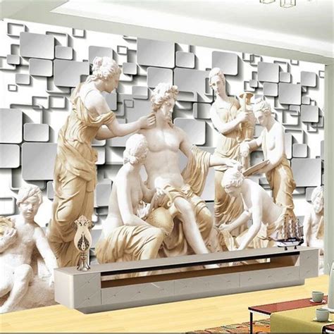 Beibehang Europ Ischen Box Wand Reliefs Statue D Tapete Europ Ischen