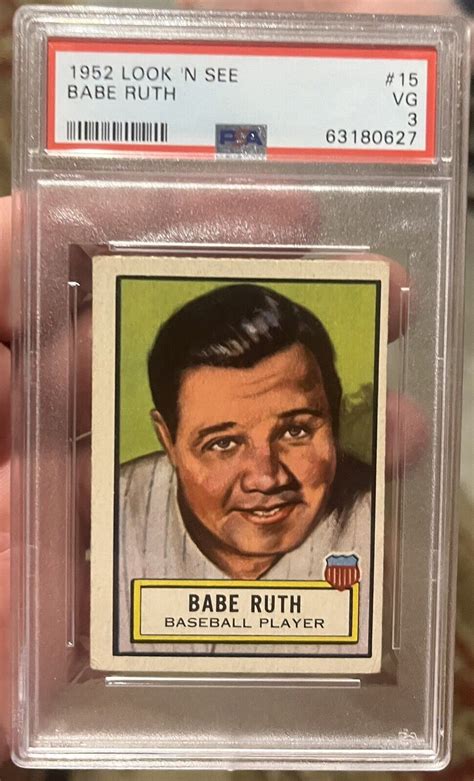 Topps Look N See Babe Ruth New York Yankees Hof Psa Ebay