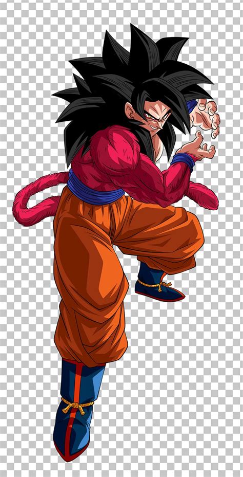 Goku Super Saiyan 4 - Stunning PNG Image