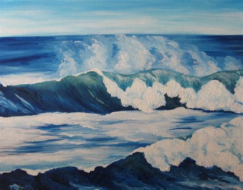 Crashing Waves original oil painting | Etsy