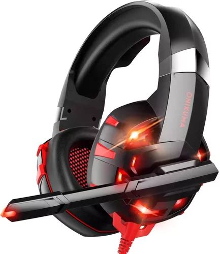 Audífonos Gamer Onikuma K2 Pro K2a Negro Y Rojo Con Luz Led 16 990 en