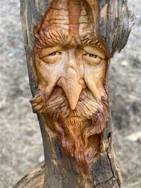 Wood Carving Wood Wall Art Carving Of A Face Handmade Woodworking