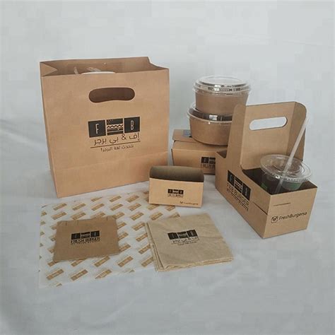 Kraft Paper Takeaway Lunch Box Restaurant Use Disposable Lunch Boxes