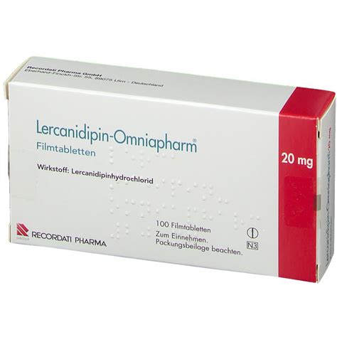 Lercanidipin Omniapharm® 20 Mg 100 St Mit Dem E Rezept Kaufen Shop