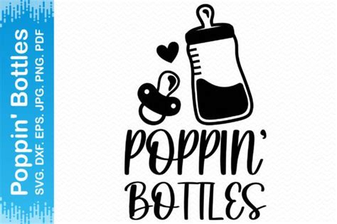 Poppin Bottles Clipart Graphic By Blueflex · Creative Fabrica