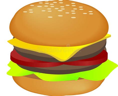 Hamburger Illustration Stock Vector Illustration Of Icons