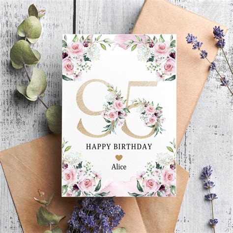 Personalised Th Birthday Card Card For Her Th Birthday Gift Age