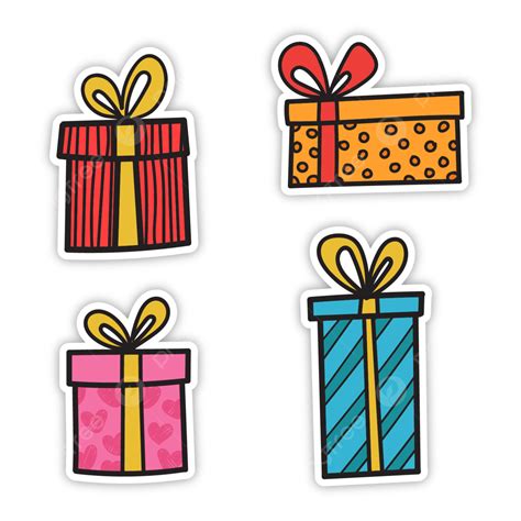 Gift Stickers Vector Art PNG Gift Sticker Pack Gift Sticker Pack