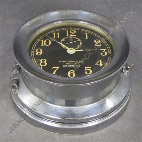 Seth Thomas Chrome Steel Us Navy Mark I Deck Clock Clockpricescom