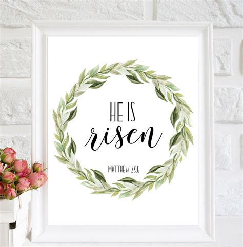 He Is Risen Printable