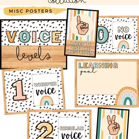 Modern Boho Rainbow Place Value Classroom Posters Etsy